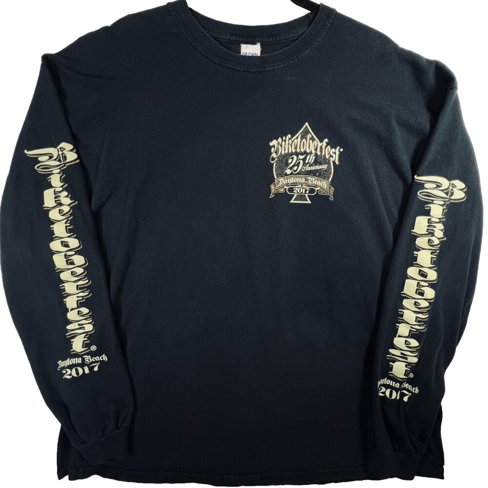 Harley Davidson Biketoberfest 2017 25th Anniversary Long Sleeve Shirt 2XL